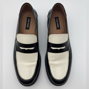 Steve Madden Two-Tone Black and White Men's Loafers